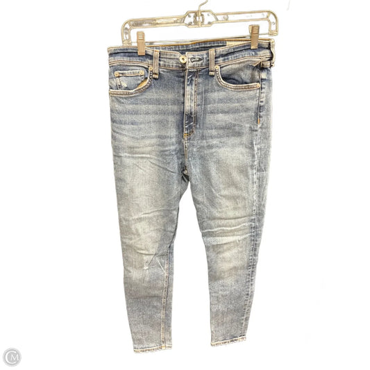 Jeans Skinny By Rag And Bone In Blue Denim, Size: 8