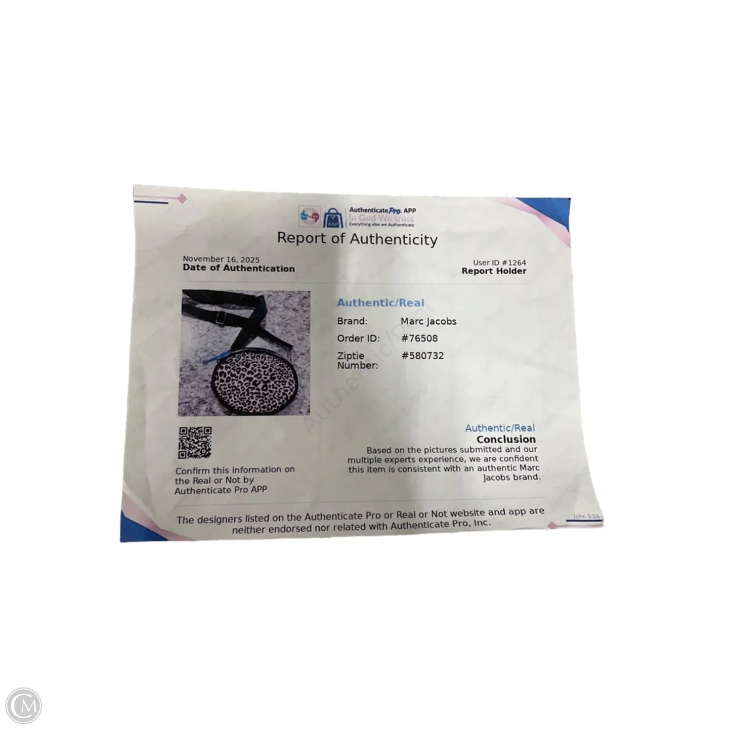 Crossbody Luxury Designer By Marc Jacobs, Size: Small