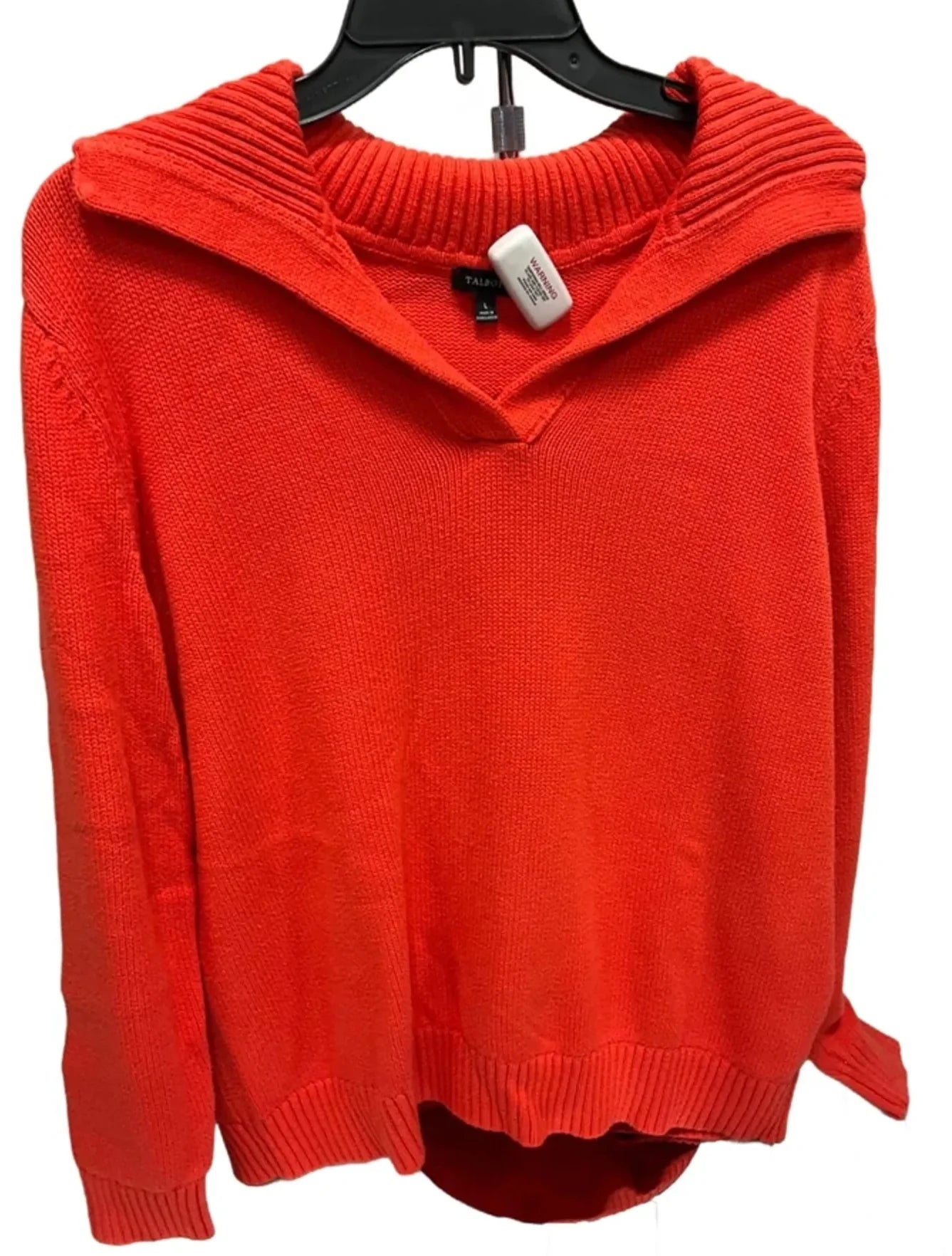 Sweater By Talbots In Orange, Size: L