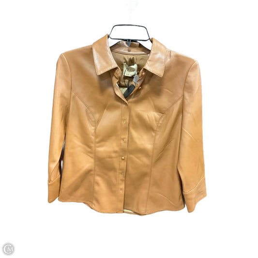 Jacket Shirt By Elie Tahari In Brown, Size: S