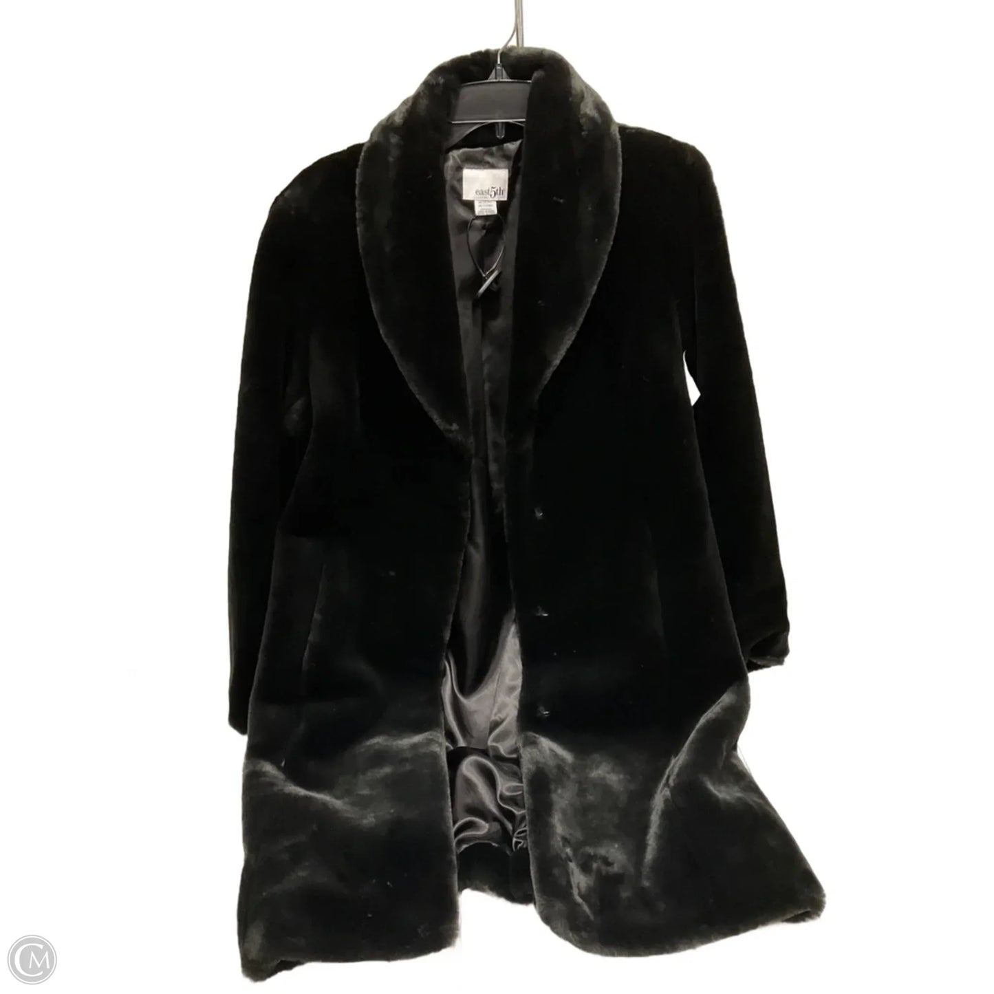 Coat Faux Fur & Sherpa By East 5th In Black, Size: M