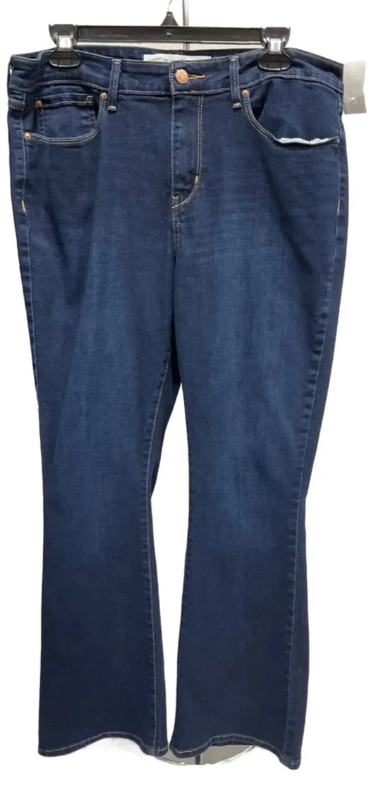 Jeans Boot Cut By Levis Signature In Blue Denim, Size: 12
