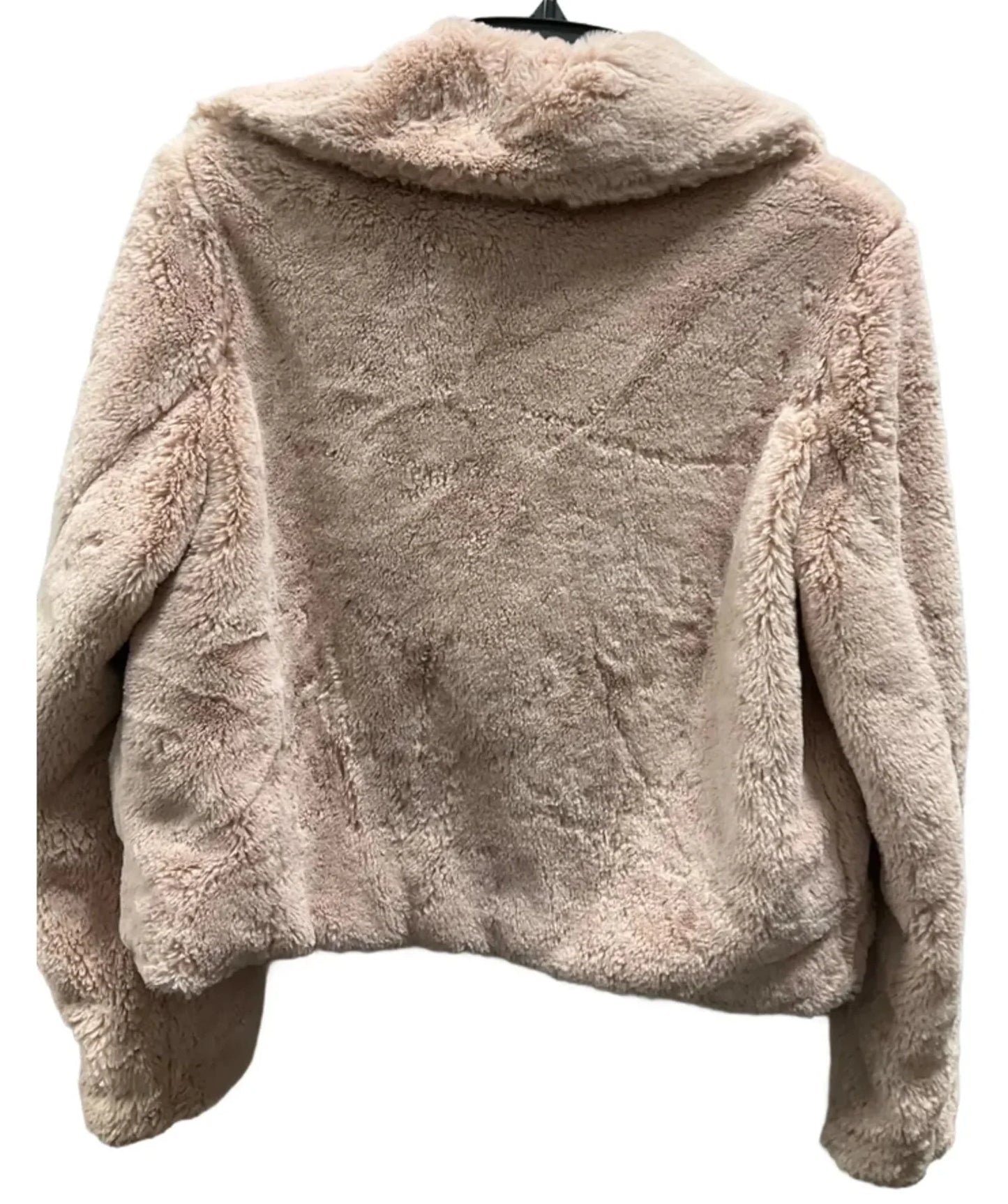 Jacket Faux Fur & Sherpa By Express In Pink, Size: S