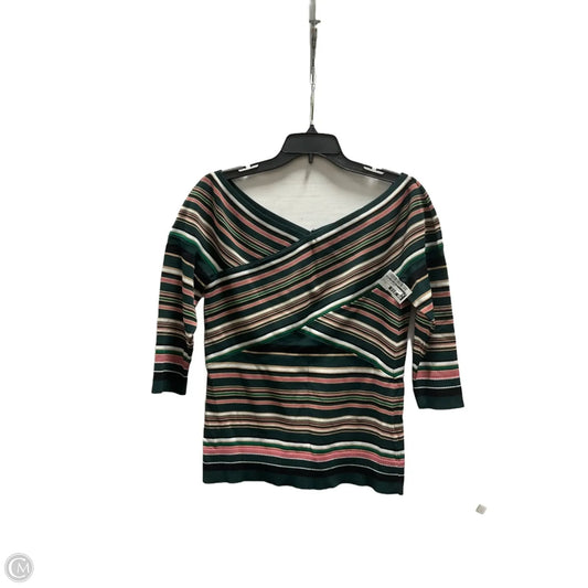 Top 3/4 Sleeve By New York And Co In Striped Pattern, Size: Xl