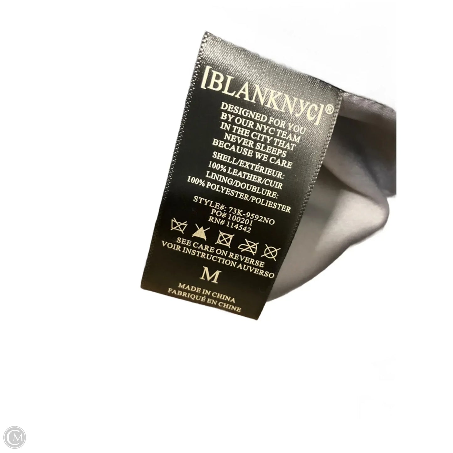 Jacket Moto Leather By Blanknyc In Grey, Size: M