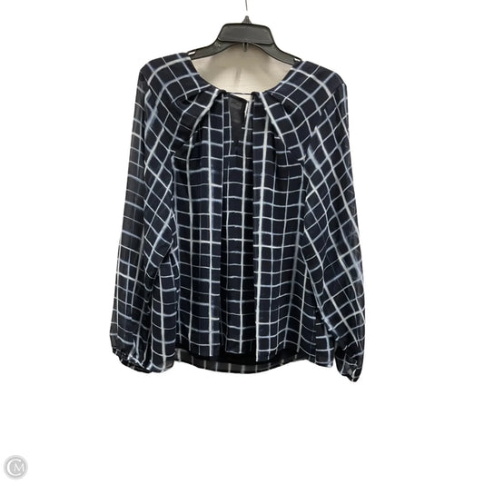 Top Long Sleeve By Calvin Klein In Navy, Size: Xl