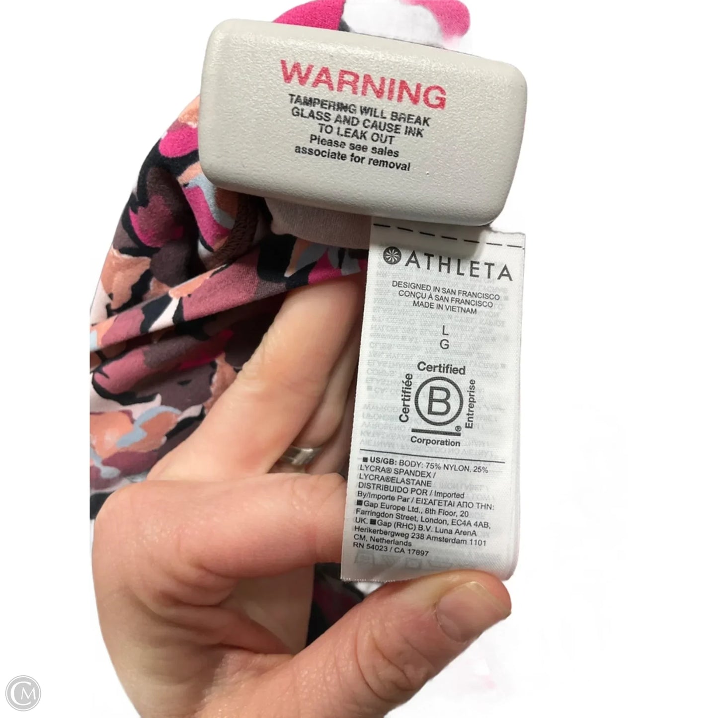 Athletic Leggings By Athleta In Pink, Size: L