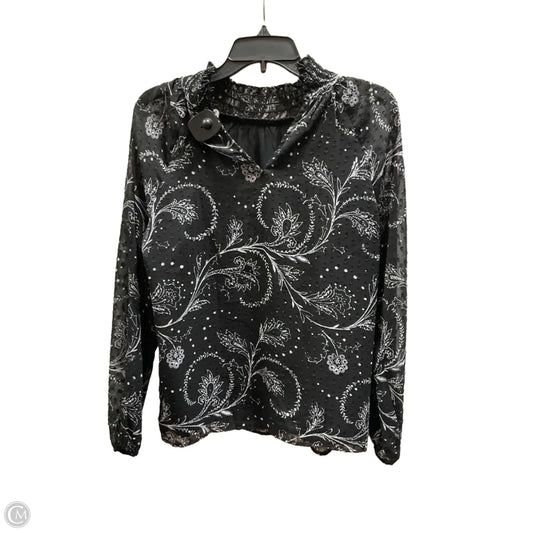 Top Long Sleeve By Ann Taylor In Black, Size: Xs