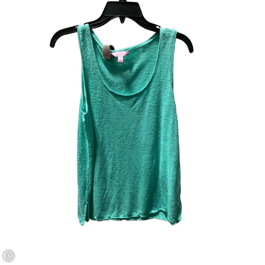 Top Sleeveless Designer By Lilly Pulitzer In Teal, Size: M