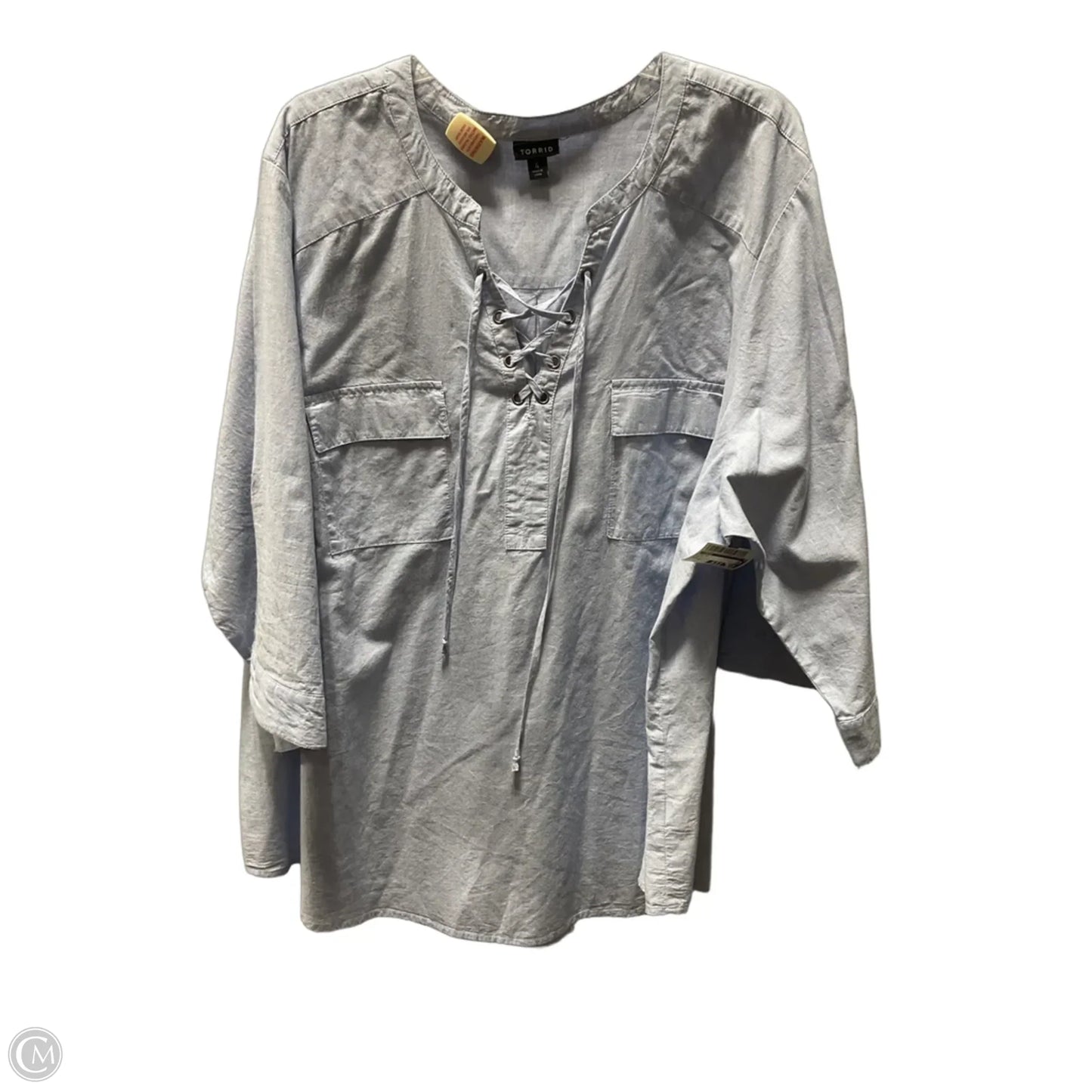 Top Short Sleeve By Torrid In Blue, Size: 4x