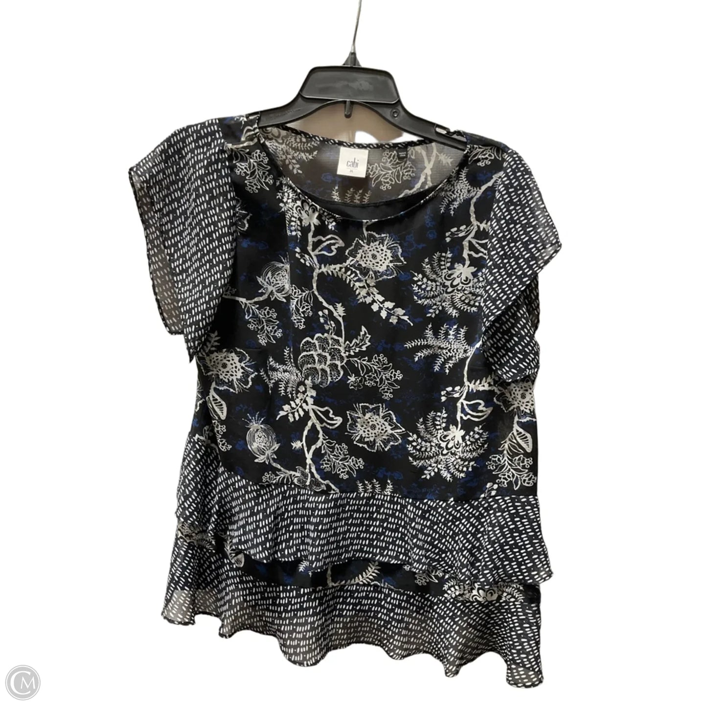 Top Short Sleeve By Cabi In Blue, Size: M
