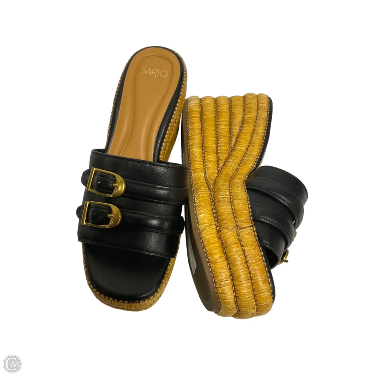 Sandals Heels Platform By Cmb In Black, Size: 7