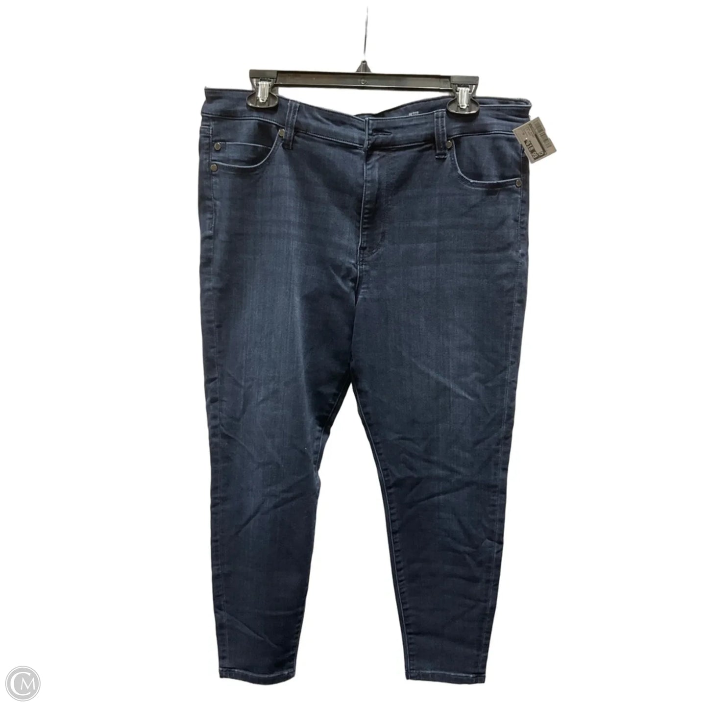 Jeans Skinny By Liverpool In Blue Denim, Size: 16