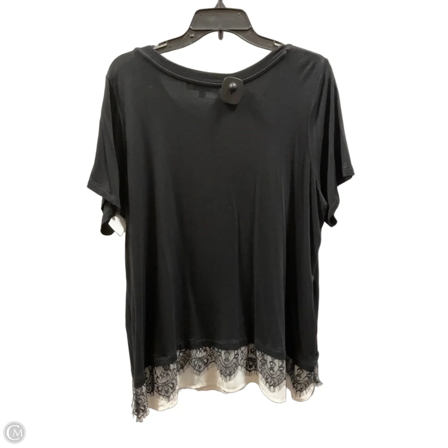 Top Short Sleeve Basic By Rose And Olive In Black, Size: 1x