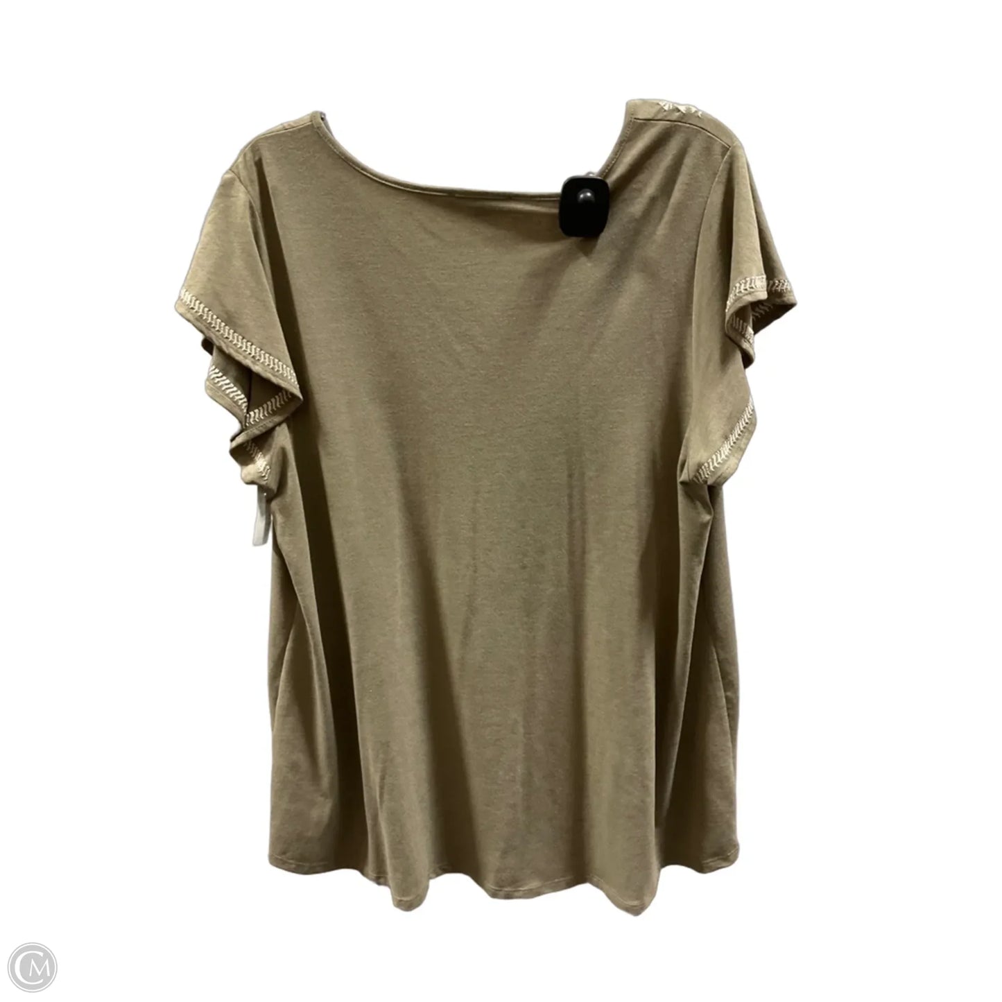 Top Short Sleeve By Express In Green, Size: S