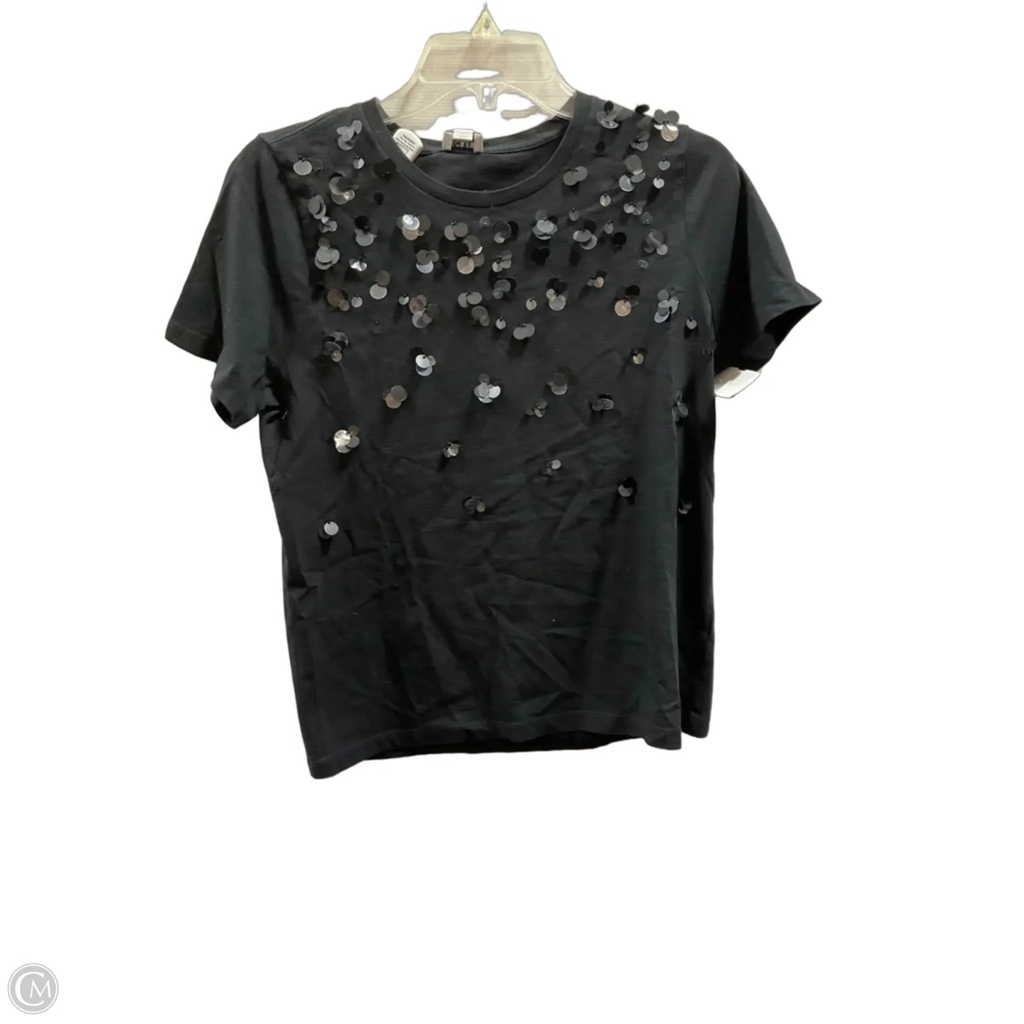 Top Short Sleeve By J. Crew In Black, Size: M