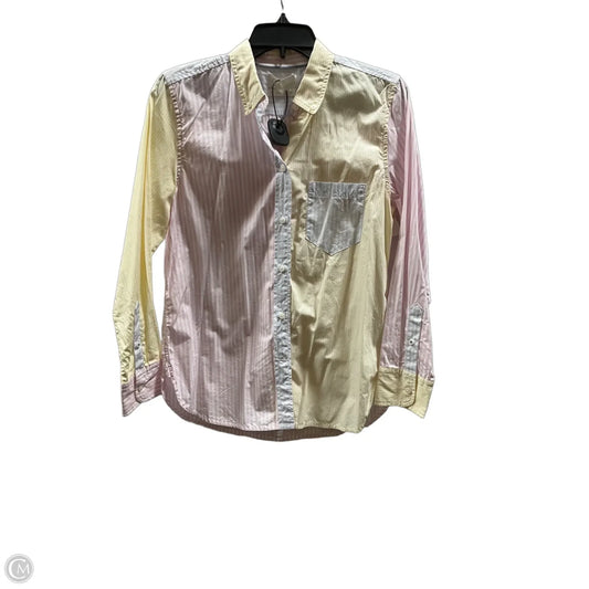 Blouse Long Sleeve By J. Crew In Striped Pattern, Size: S