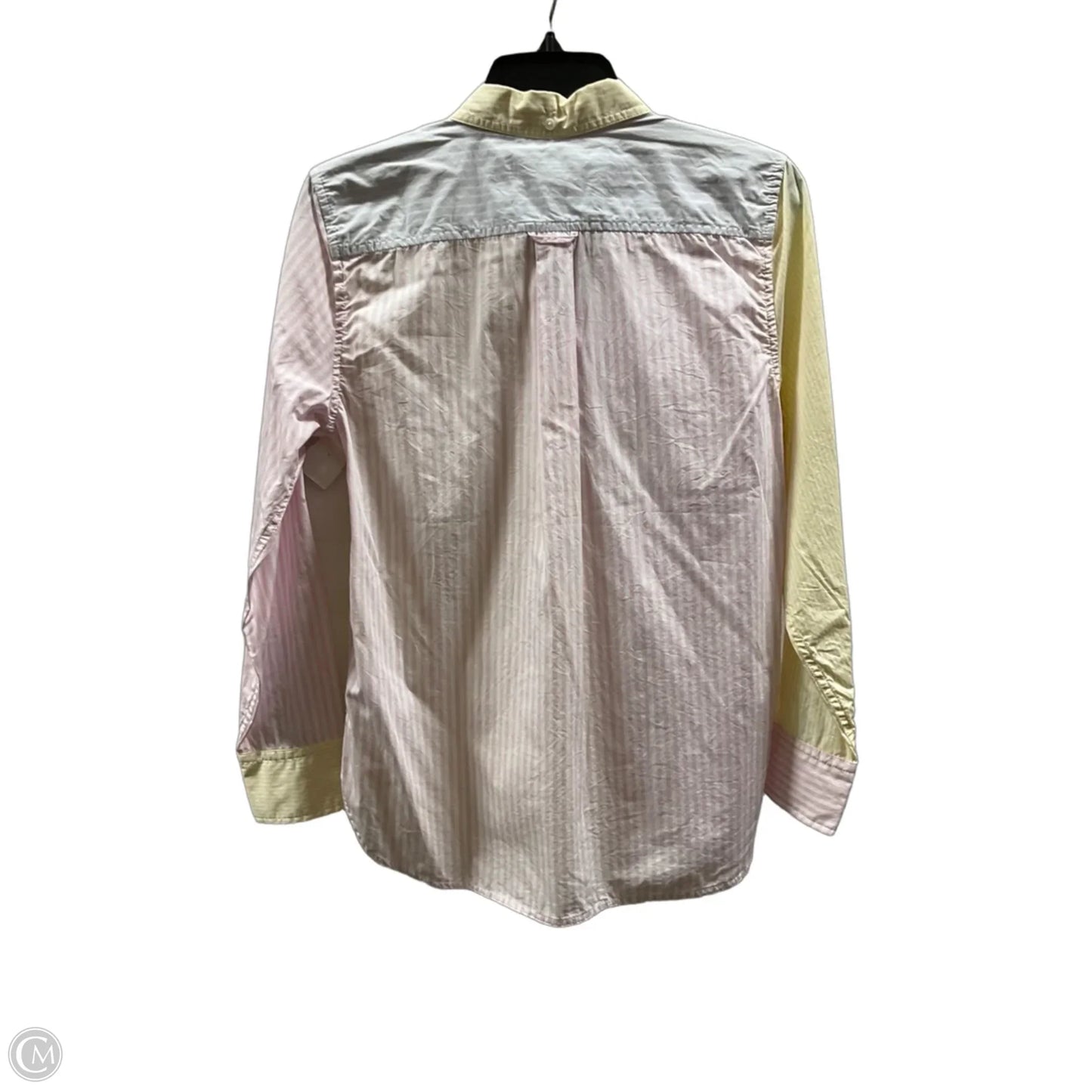 Blouse Long Sleeve By J. Crew In Striped Pattern, Size: S