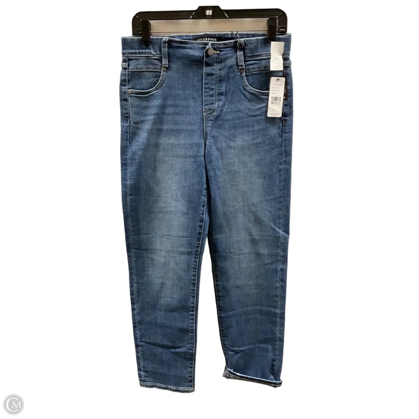 Jeans Straight By Liverpool In Blue Denim, Size: 6