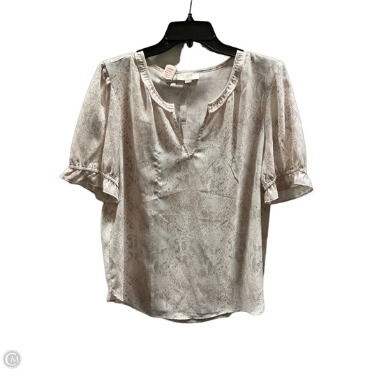 Top Short Sleeve By Loft In Pink, Size: M