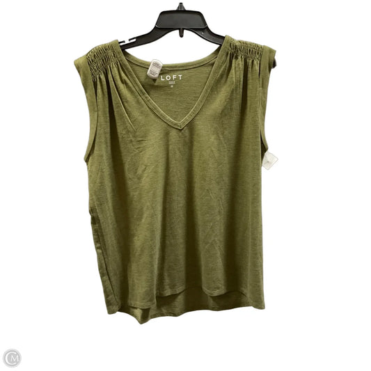 Top Sleeveless Basic By Loft In Green, Size: M