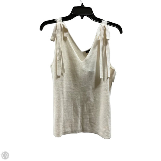 Top Sleeveless By Ann Taylor In Cream, Size: L