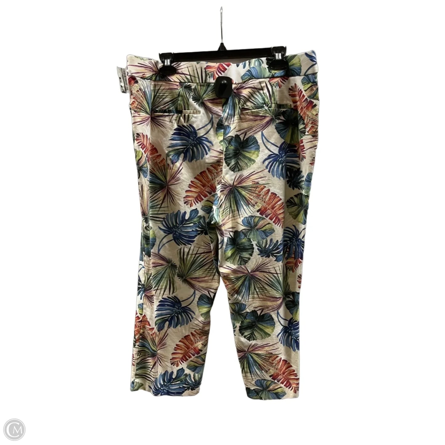 Pants Cropped By Chicos In Tropical Print, Size: Xl