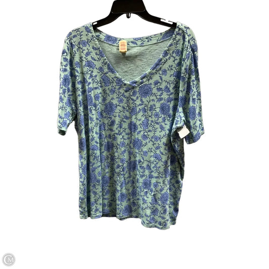 Top Short Sleeve Basic By J. Jill In Teal, Size: 2x