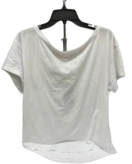 Athletic Top Short Sleeve By Fabletics In White, Size: M