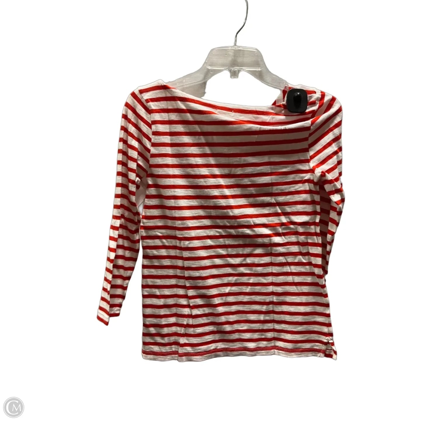 Top 3/4 Sleeve Basic By J. Crew In Striped Pattern, Size: Xs