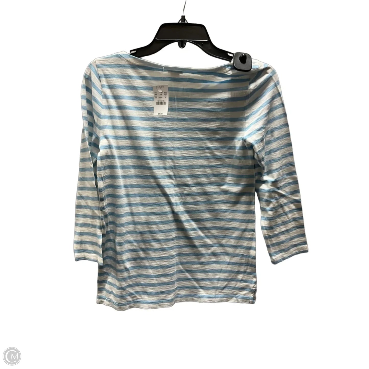Top 3/4 Sleeve Basic By J. Crew In Striped Pattern, Size: Xs