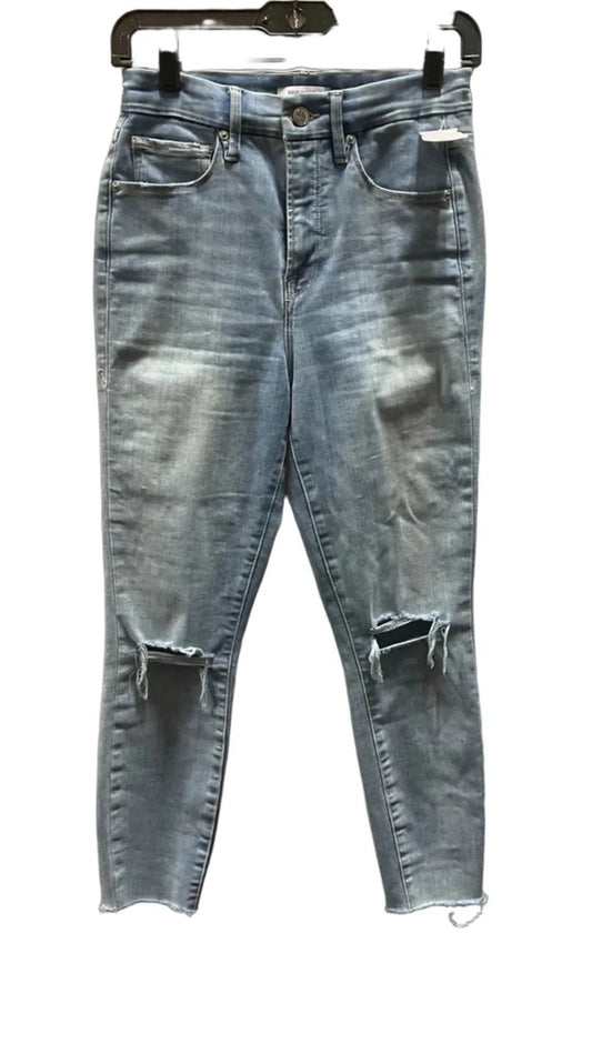 Jeans Skinny By Good American In Blue Denim, Size: 4