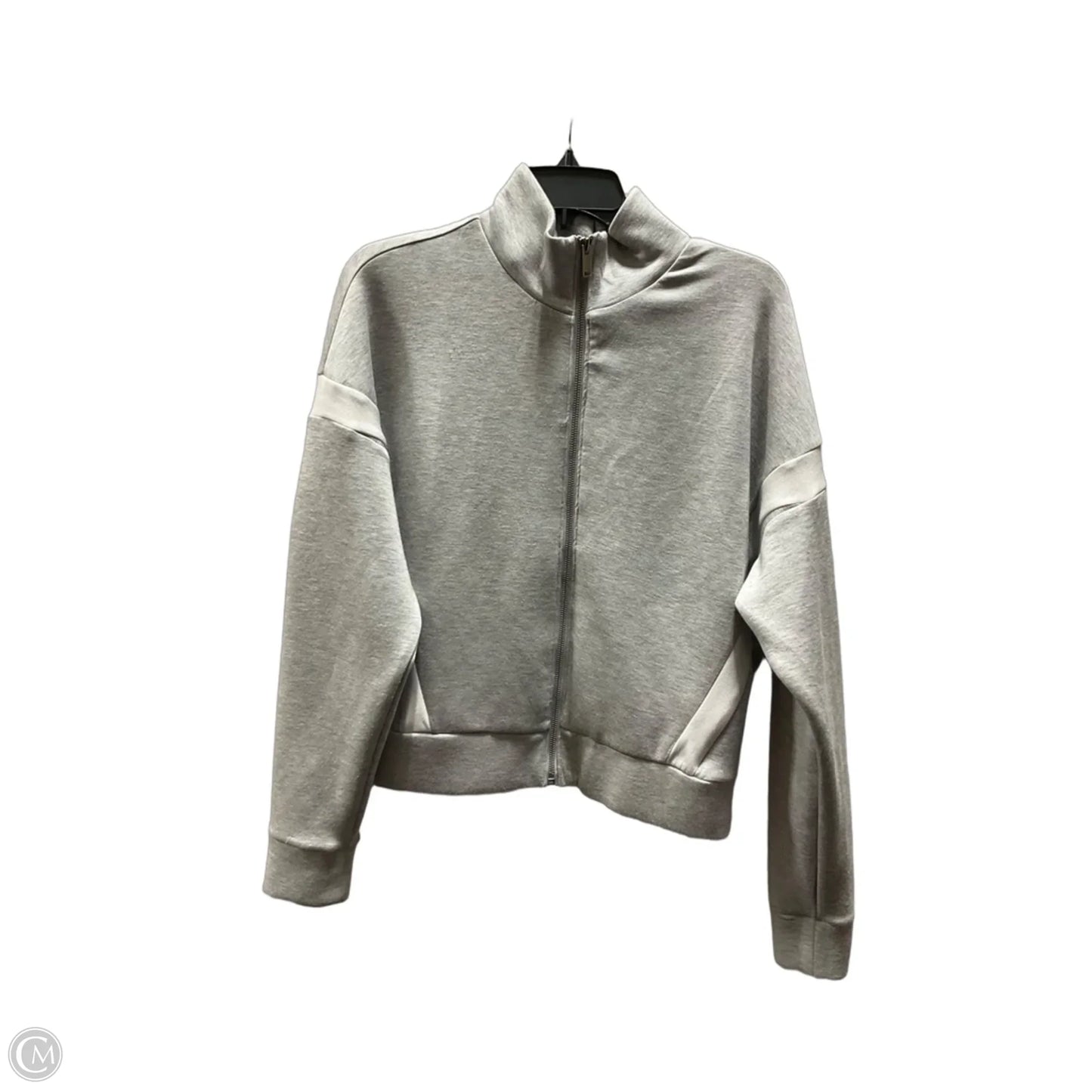 Athletic Jacket By Spanx In Grey, Size: L
