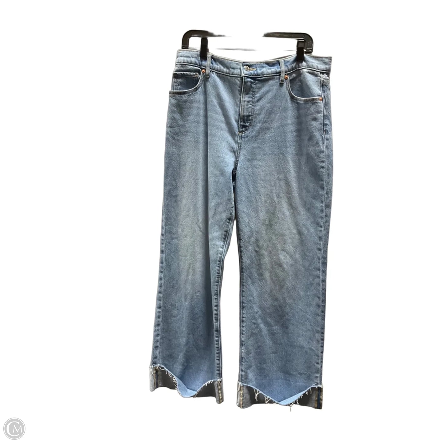 Jeans Wide Leg By Loft In Blue Denim, Size: 10