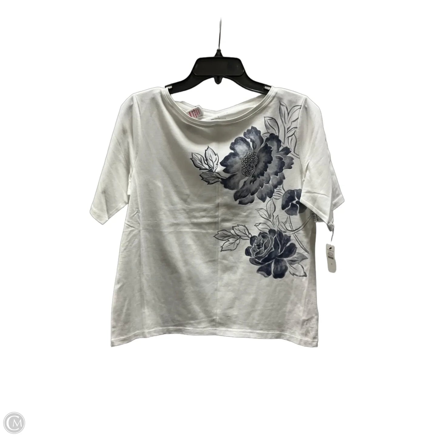 Top Short Sleeve By Talbots In White, Size: S