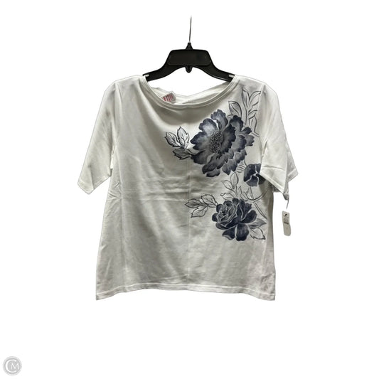 Top Short Sleeve By Talbots In White, Size: S