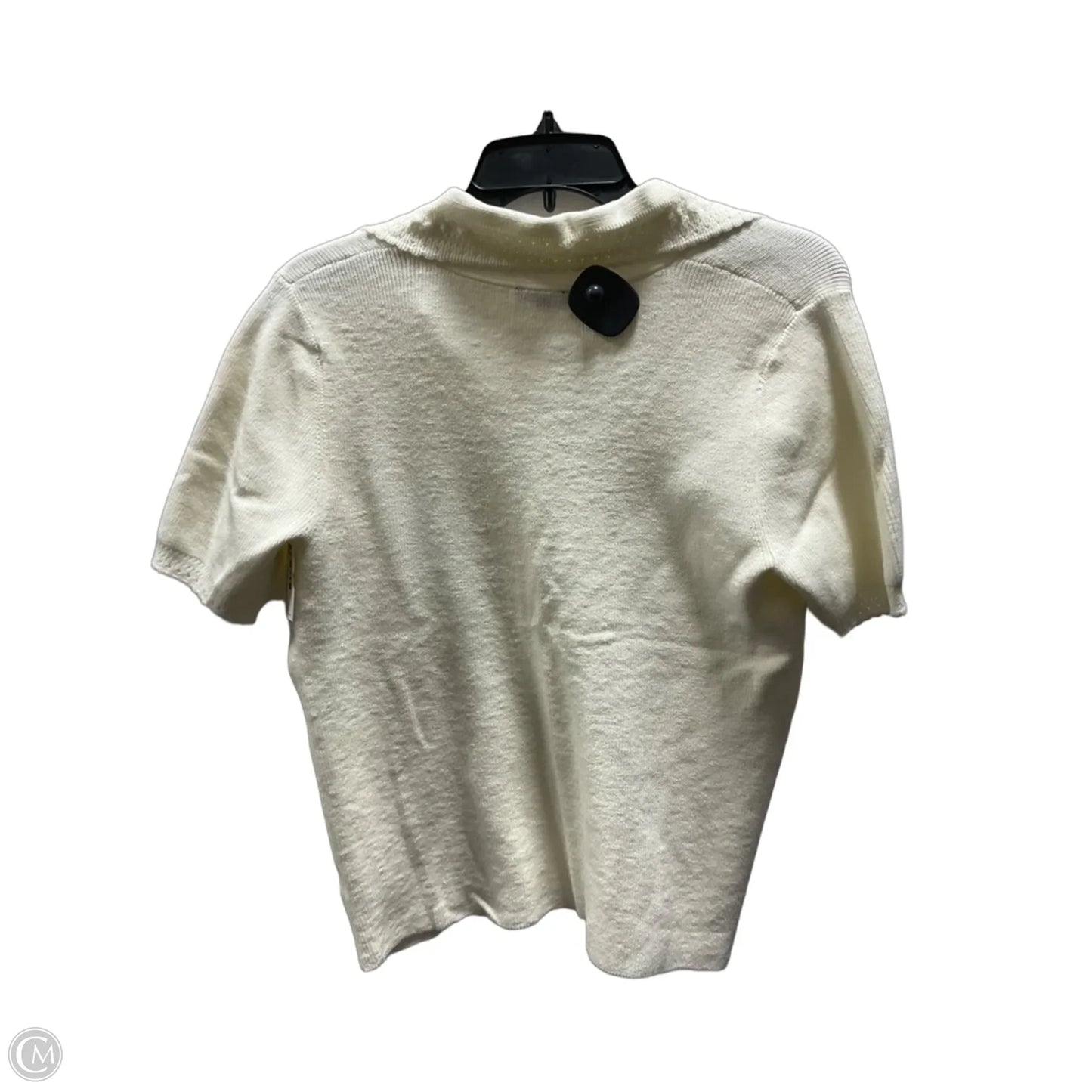 Top Short Sleeve By Talbots In Cream, Size: M