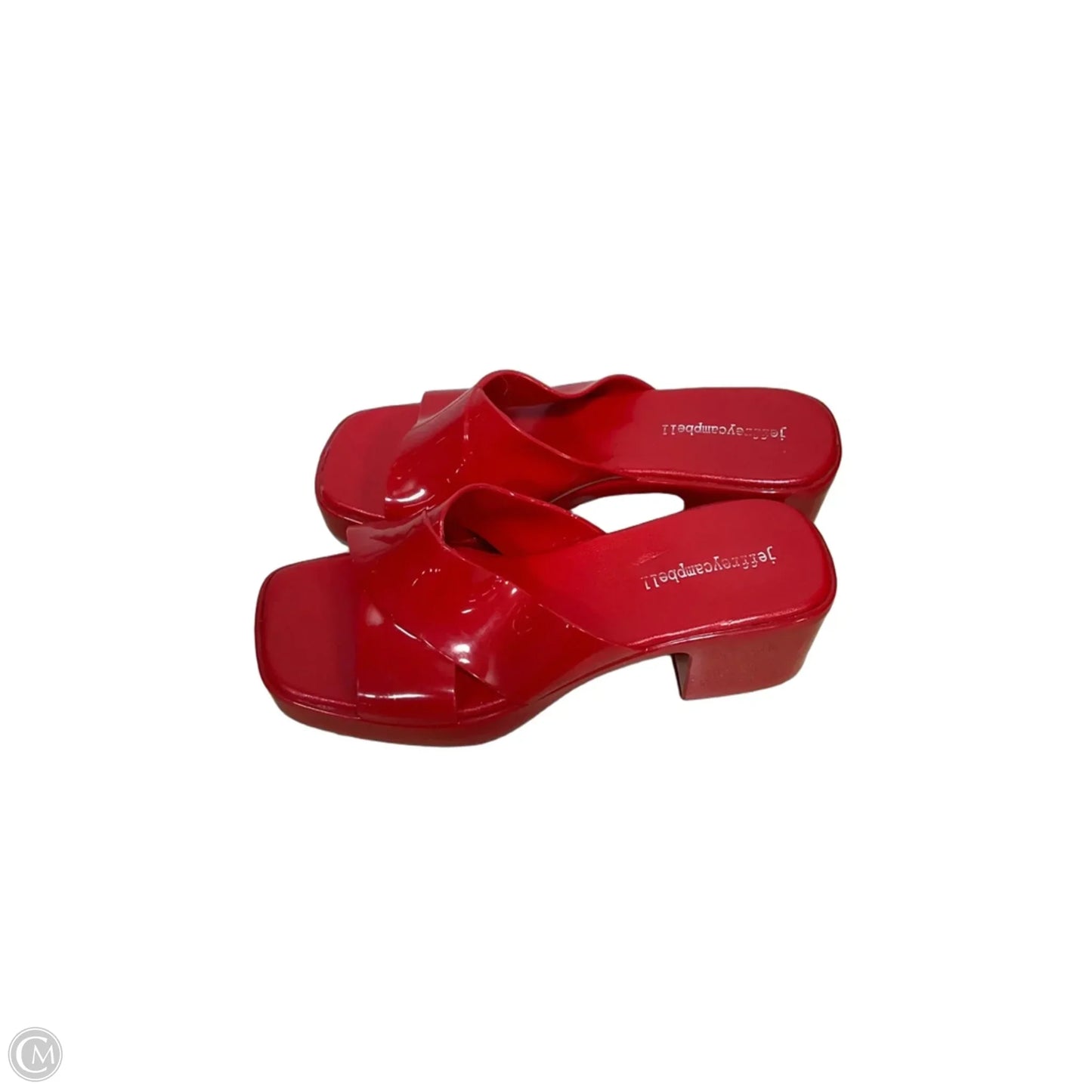 Sandals Heels Block By Jeffrey Campbell In Red, Size: 7