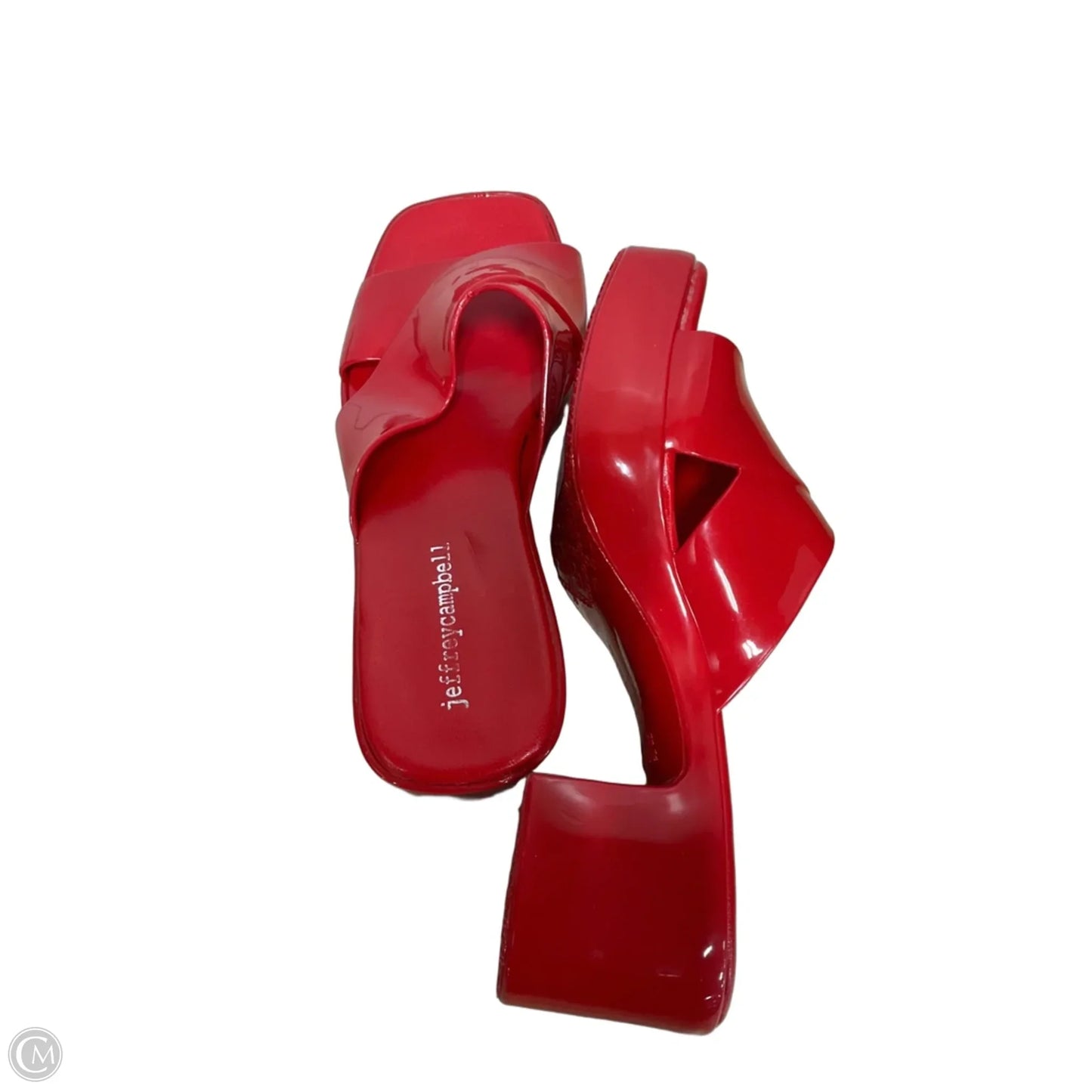 Sandals Heels Block By Jeffrey Campbell In Red, Size: 7