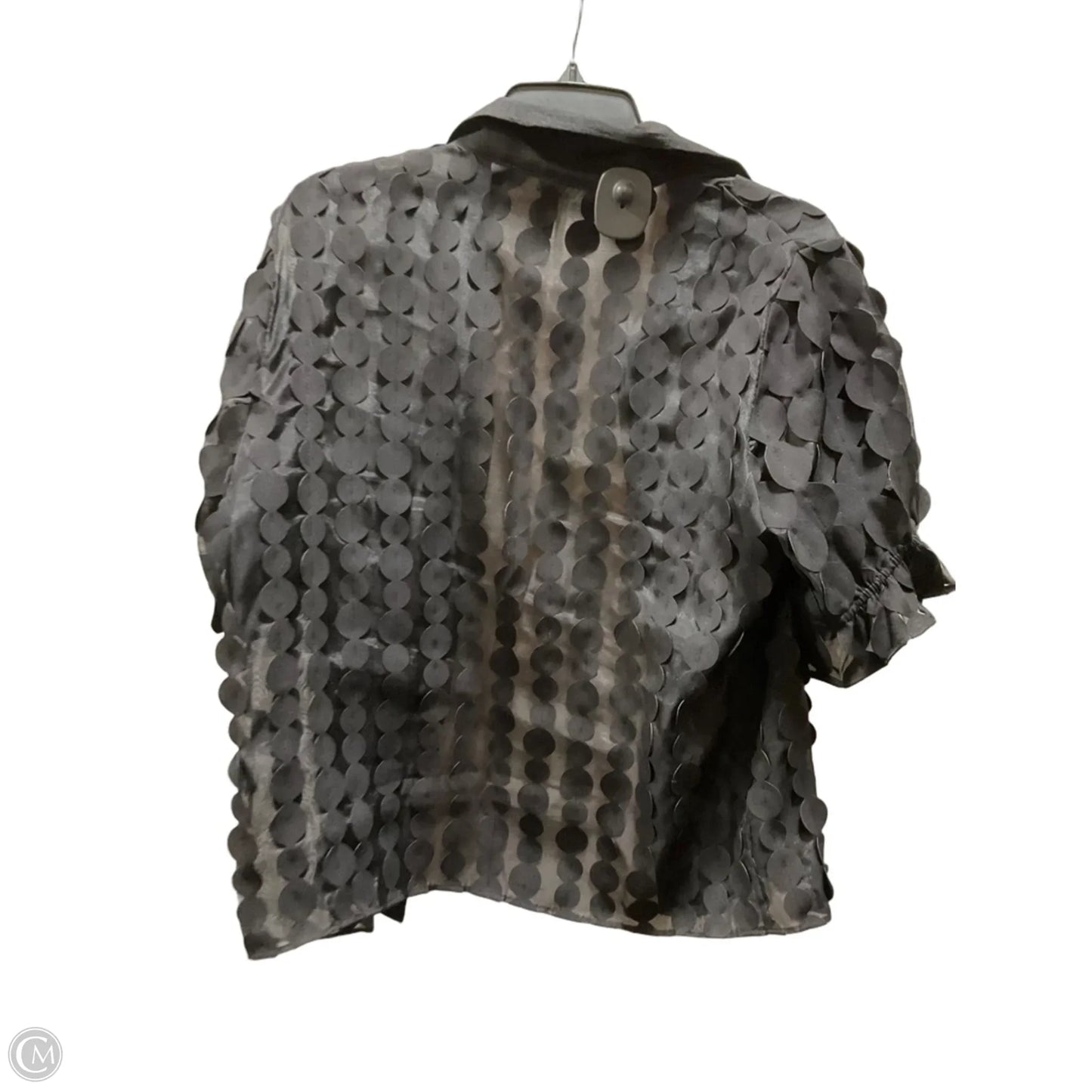 Blouse Short Sleeve By White House Black Market In Black, Size: M