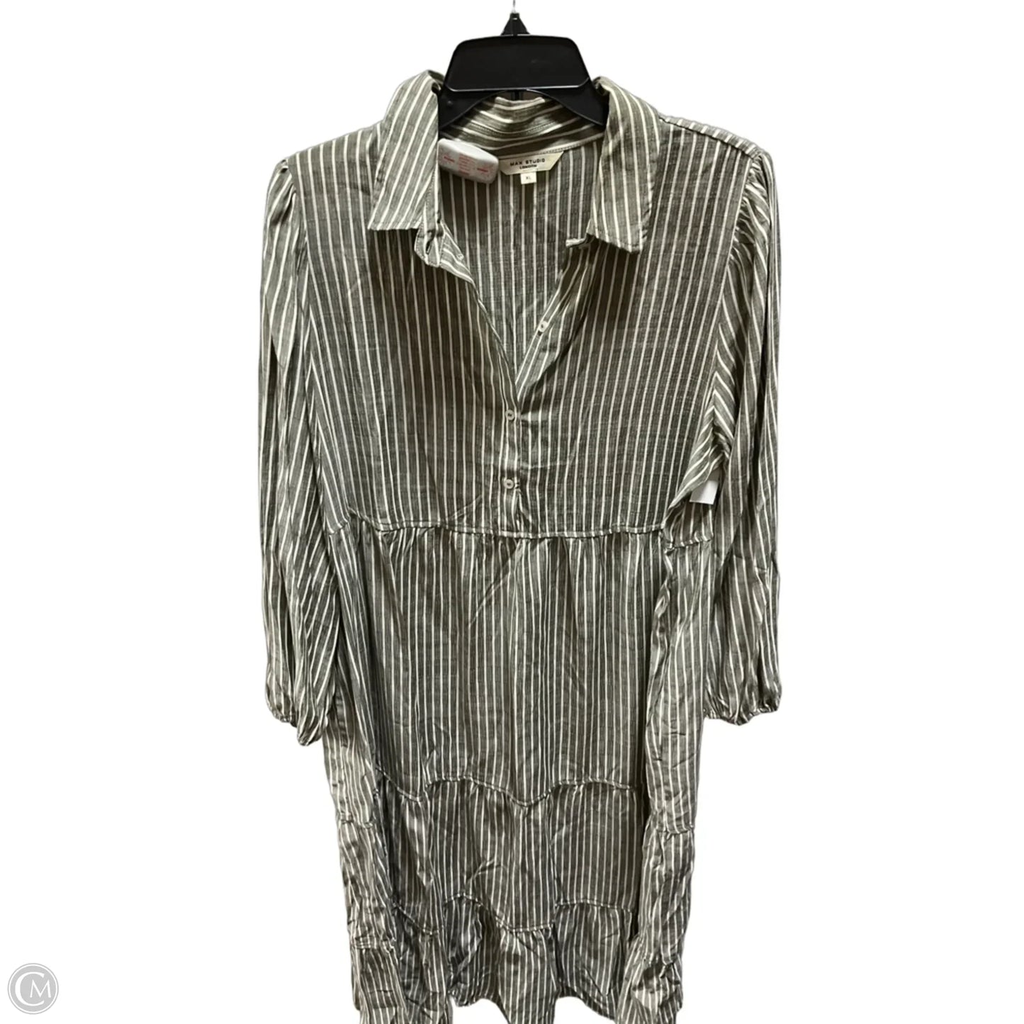 Dress Casual Midi By Max Studio In Striped Pattern, Size: Xl