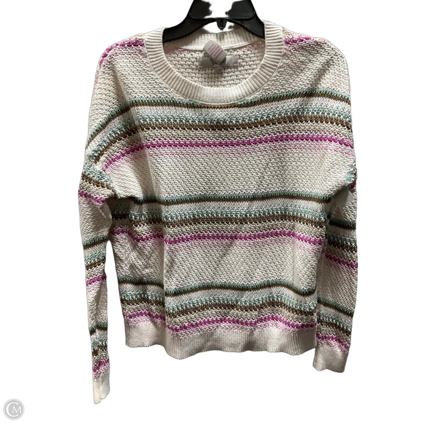 Sweater By Loft In Striped Pattern, Size: M