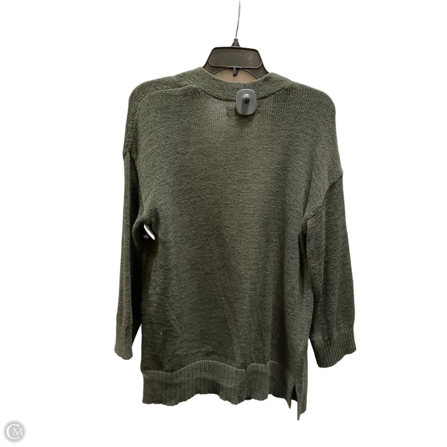Sweater Cardigan By Loft In Green, Size: M