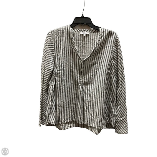 Top Long Sleeve By Madewell In Striped Pattern, Size: L