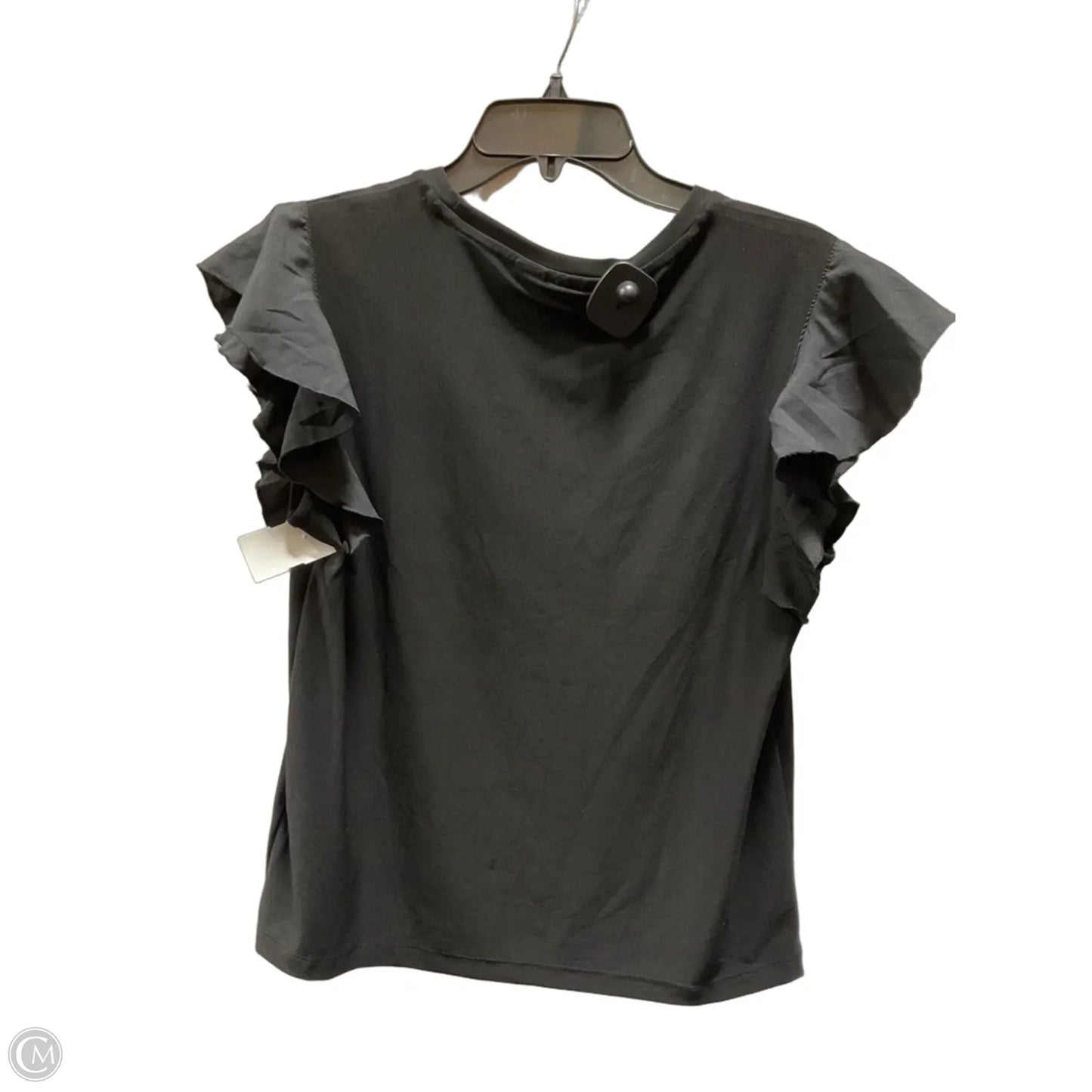 Top Short Sleeve By Dkny In Black, Size: S