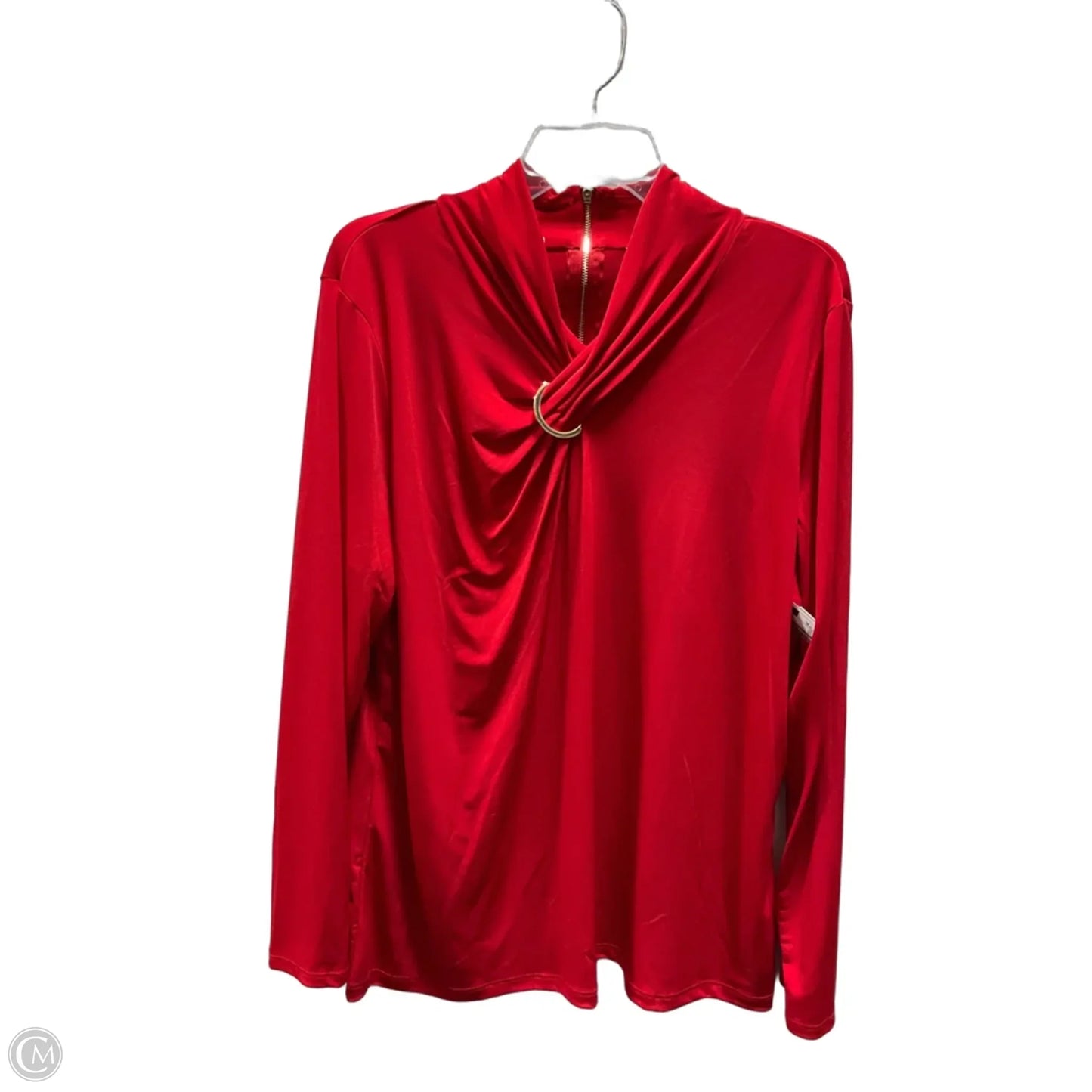 Top Long Sleeve By Liz Claiborne In Red, Size: Xl