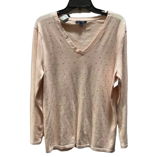 Top Long Sleeve By Tommy Hilfiger In Peach, Size: Xl