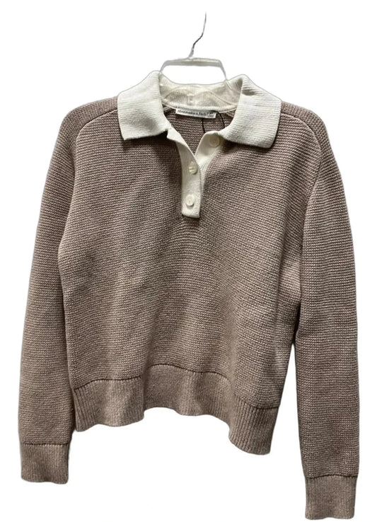 Sweater By Abercrombie And Fitch In Tan, Size: Xs