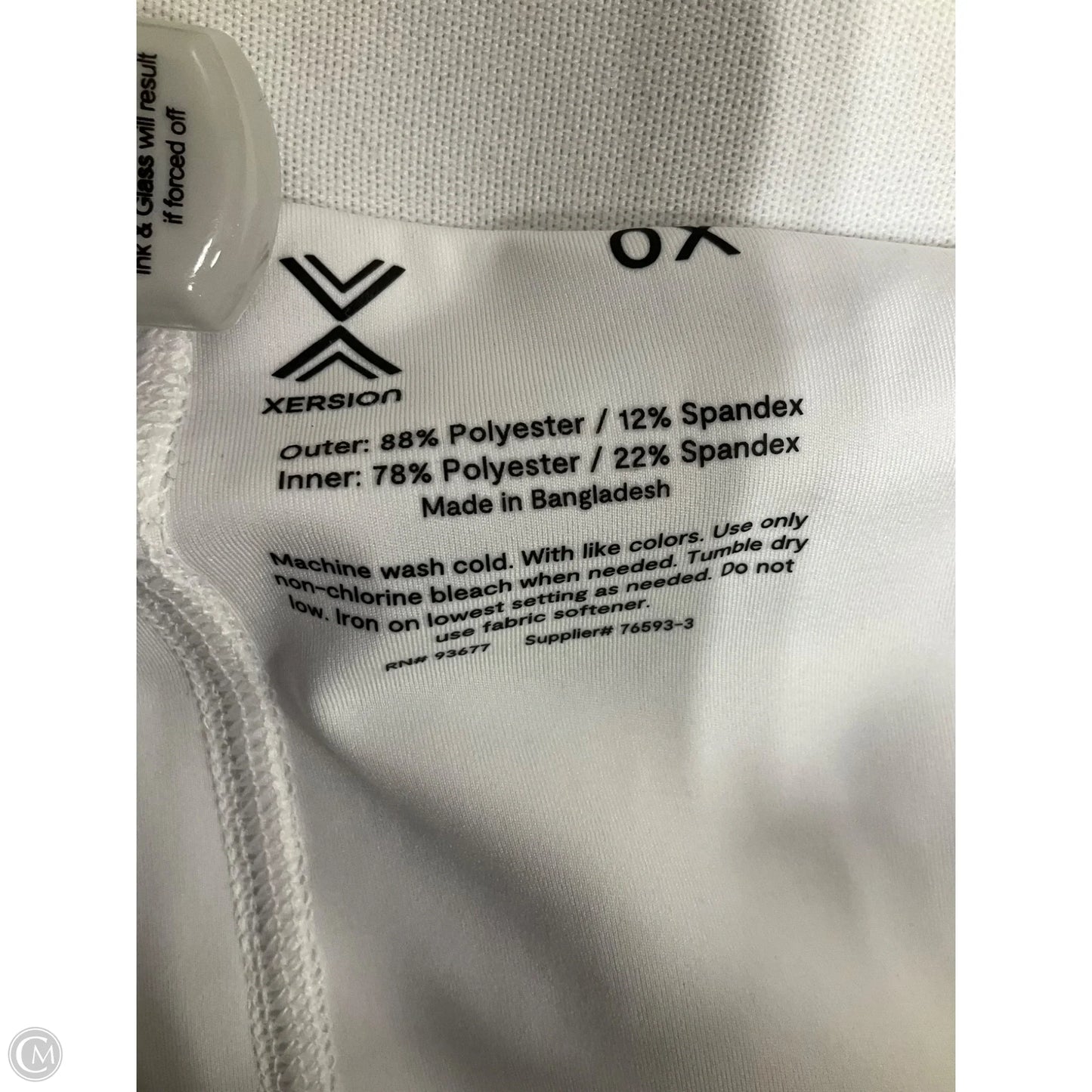 Athletic Shorts By Xersion In Black & Cream, Size: Xl