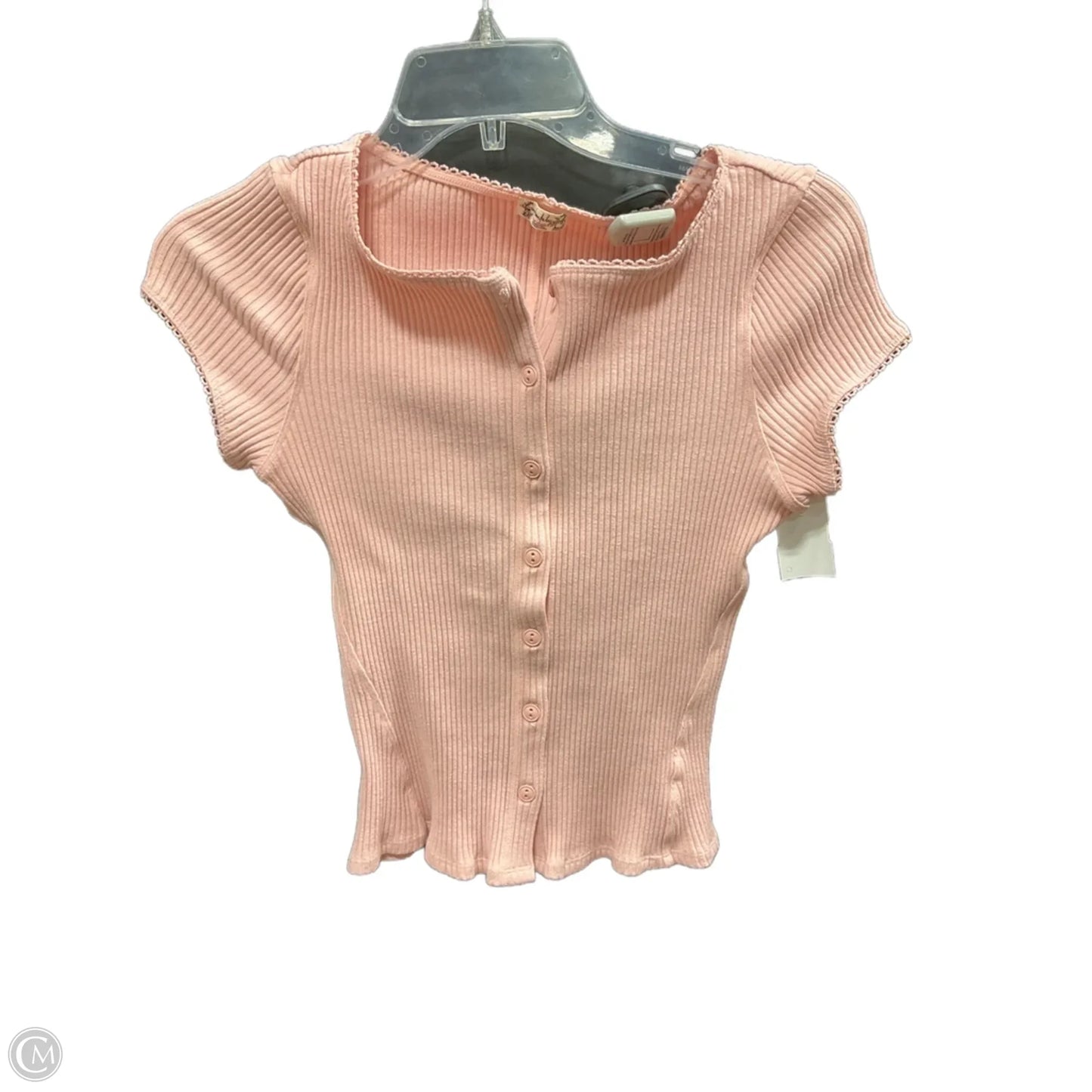 Top Short Sleeve By Free People In Pink, Size: S